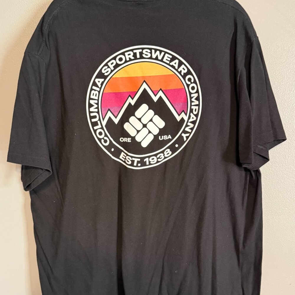 Men's Columbia Black T-shirt Size XXL - Picture 2 of 3